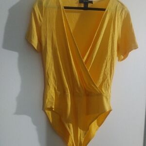 Yellow Wrap Top
